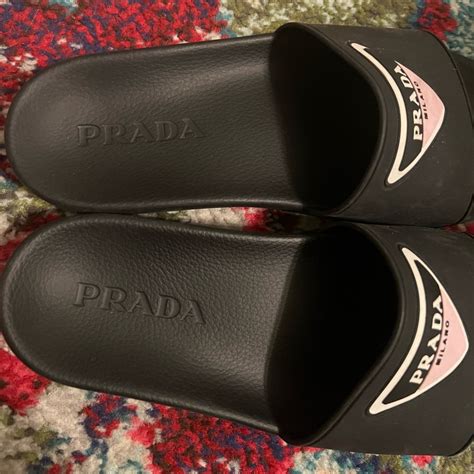 prada pool slides|prada fuzzy slides.